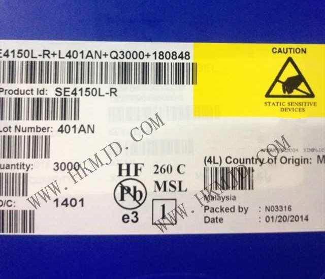 RF IC《SE4150L》 SiGe RF 接收器 GPS 1575.42MHz PCB，表面貼裝