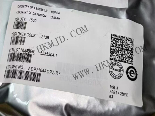 ADI推出穩(wěn)壓器 ADP7104ACPZ 一款CMOS、低壓差穩(wěn)壓器 500mA HV LDO 1.8V