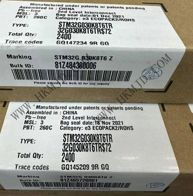 供應STM32G030K8T6TR主流超值系列MCU：高性能Arm Cortex-M0+微控制器